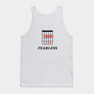 B Fearless B Guitar Chord Tab Light Theme Tank Top